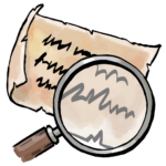 indice-intime-conviction-scenario-sur-mesure avec une loupe sur un parchemin