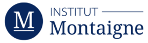 logo bleu de l'institut montaigne