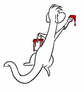 furet dessiné peinture