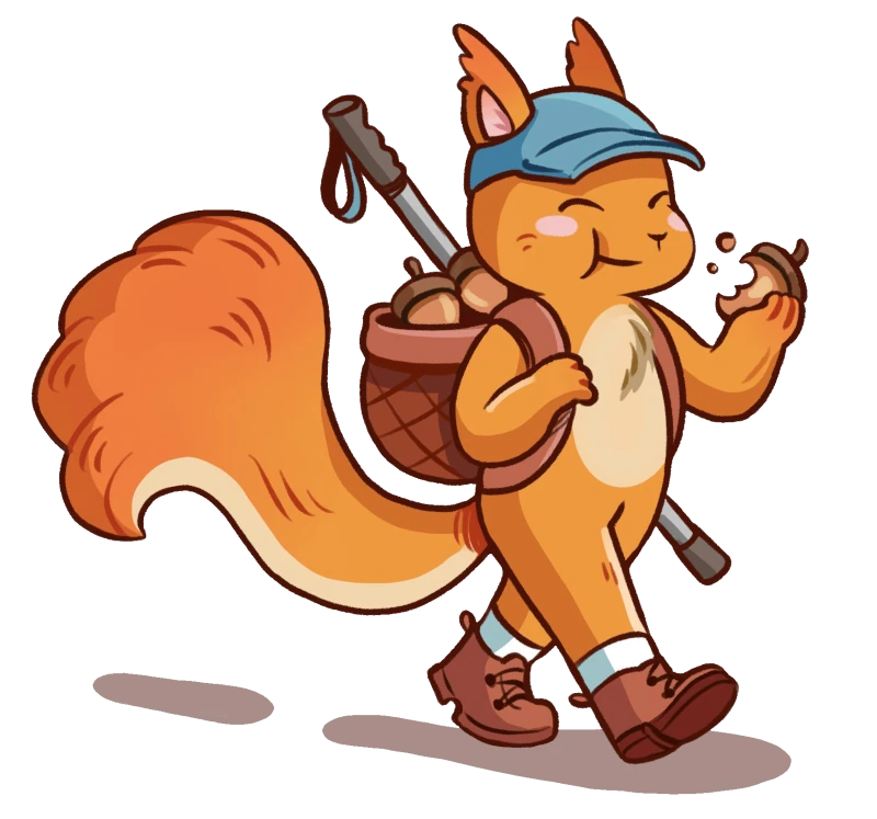 alistair mascotte guide terres de meuse ecureuil