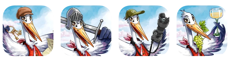 Storckele la cigogne, nouvelle mascotte de l'application Trésors d'Alsace