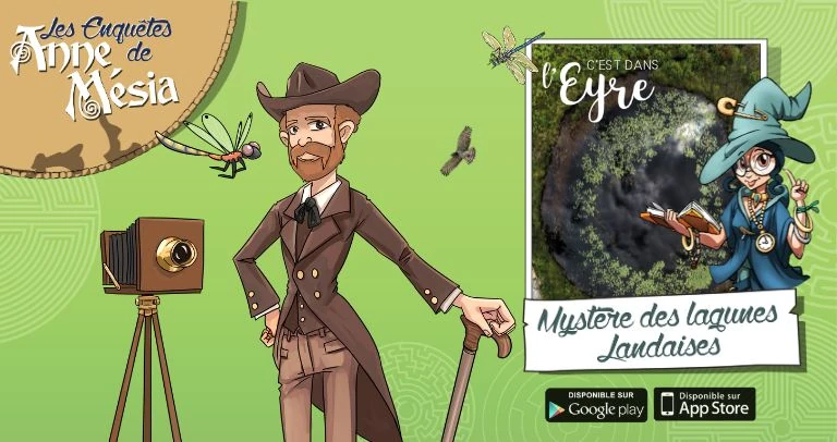 jeu de piste numérique dans les lagunes landaises avec Félix l'explorateur